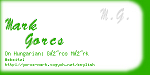 mark gorcs business card